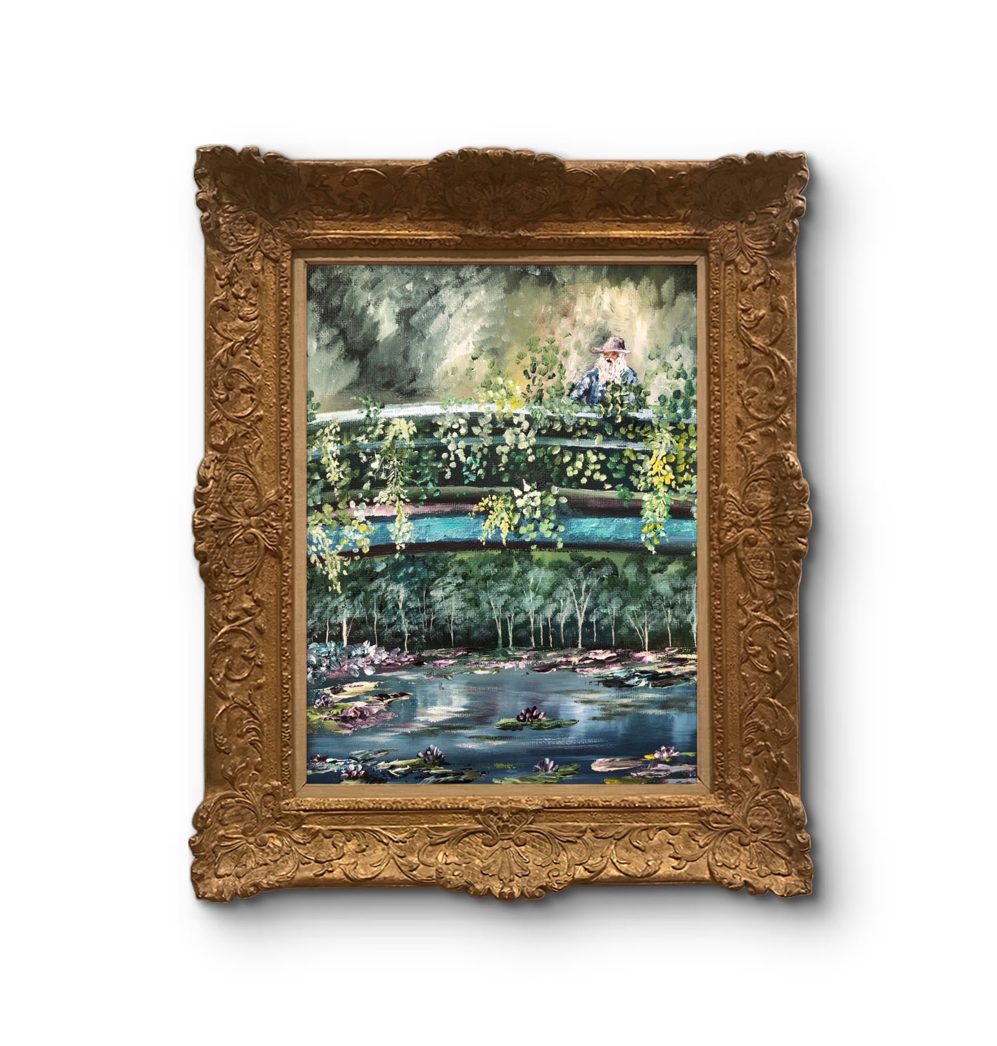 "Monet en el Estanque" | Óleo sobre lienzo