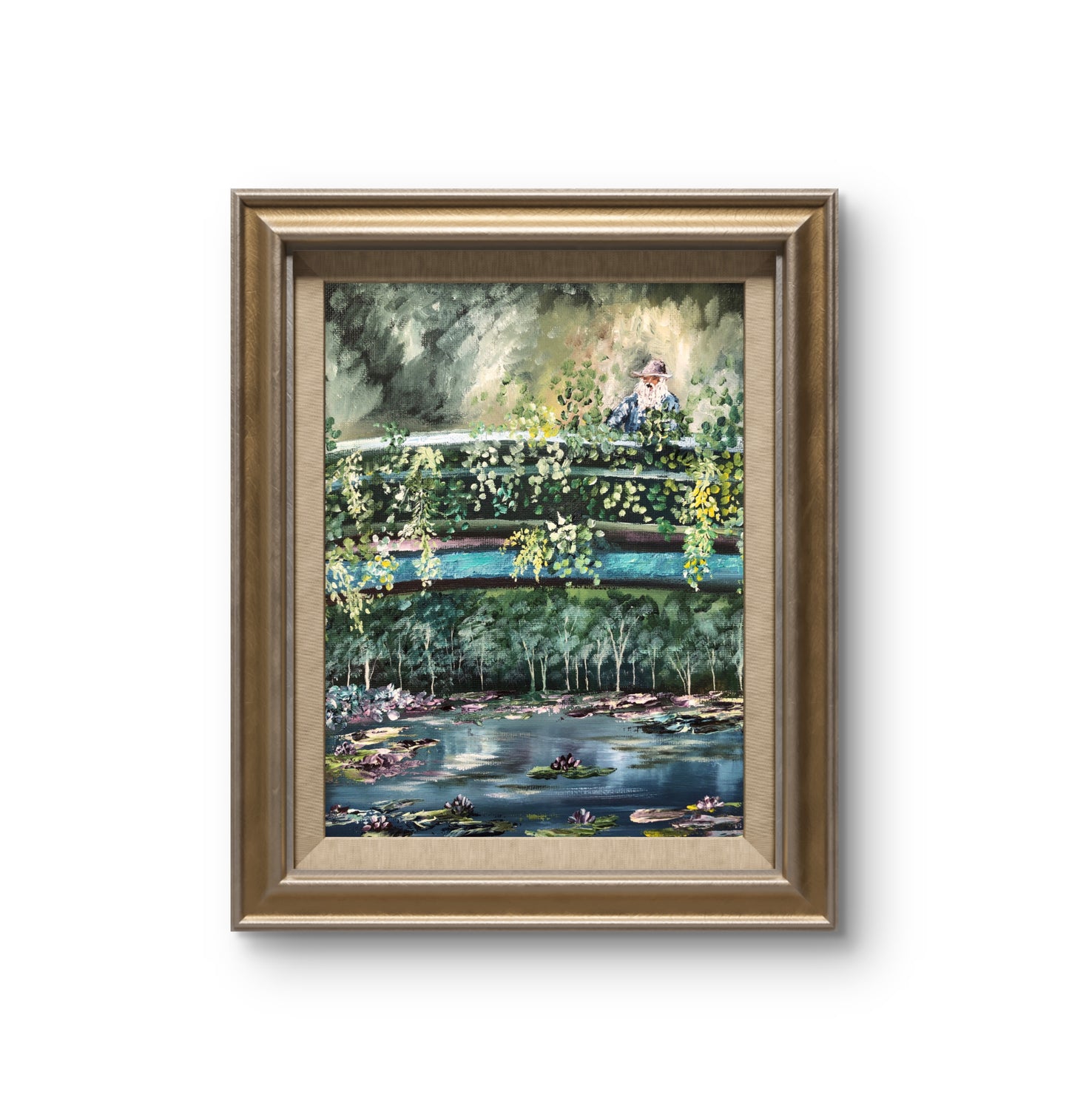 "Monet en el Estanque" | Óleo sobre lienzo