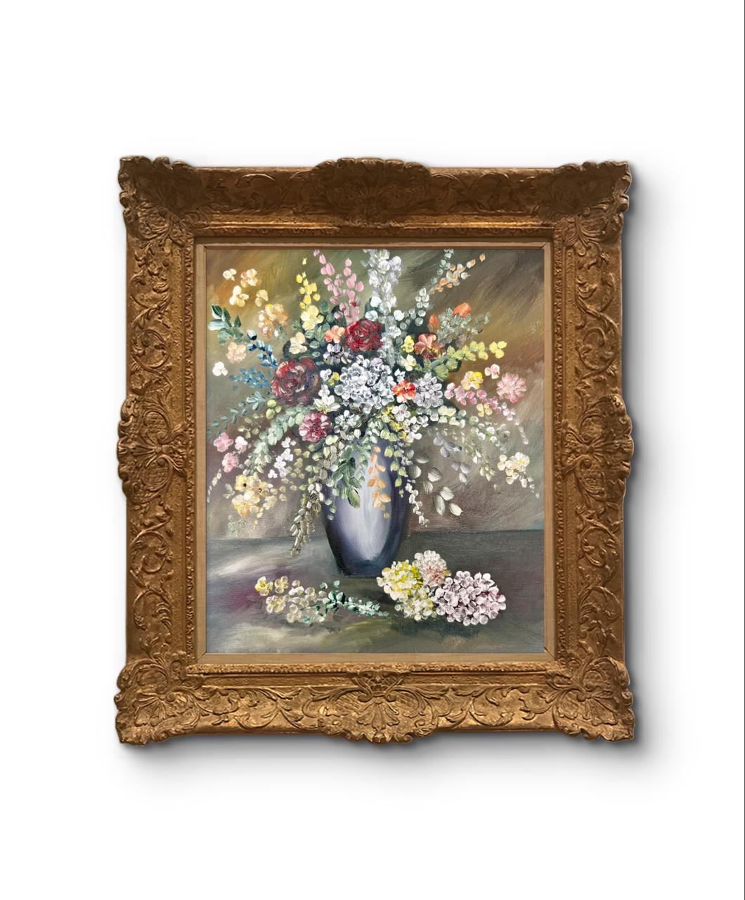 "Flores de mi jardín" | Óleo sobre lienzo