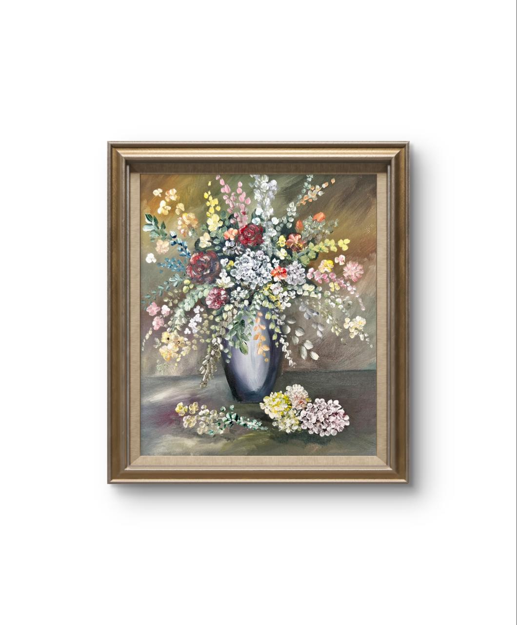"Flores de mi jardín" | Óleo sobre lienzo