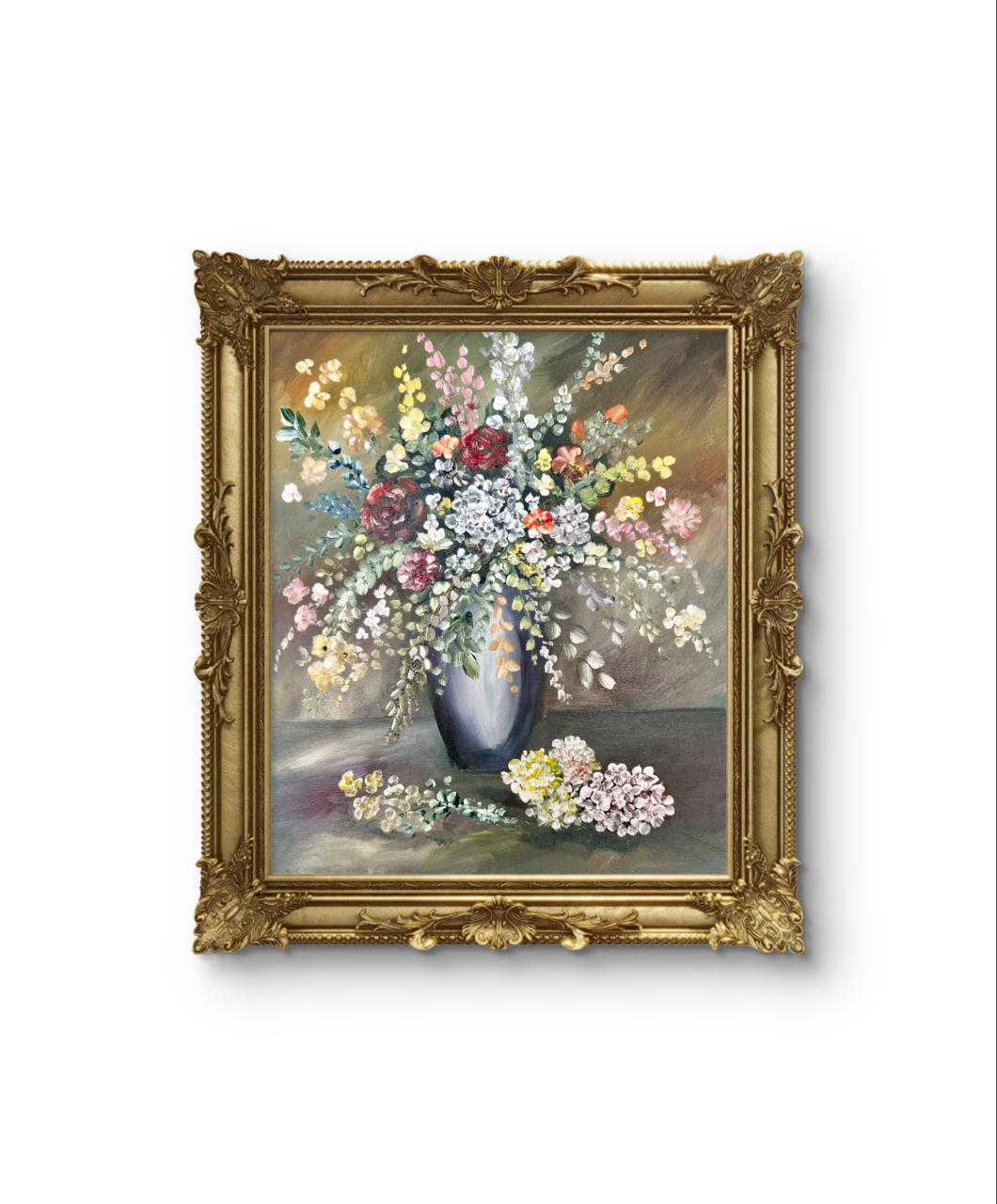 "Flores de mi jardín" | Óleo sobre lienzo