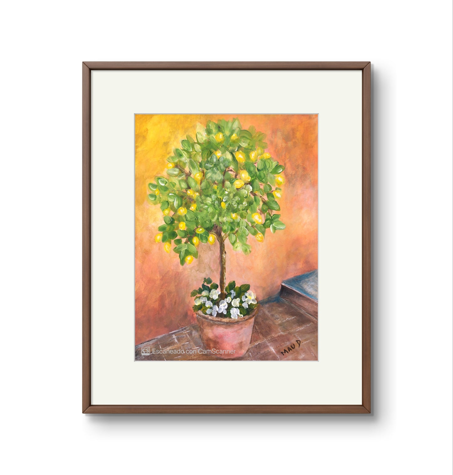 Acryl auf Papier | Zitronenbaum