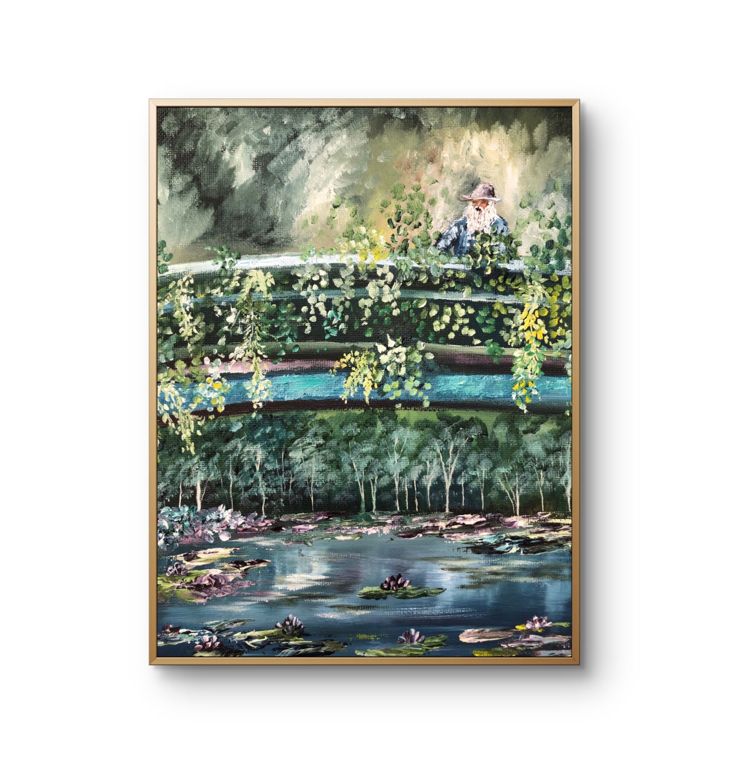 "Monet en el Estanque" | Óleo sobre lienzo