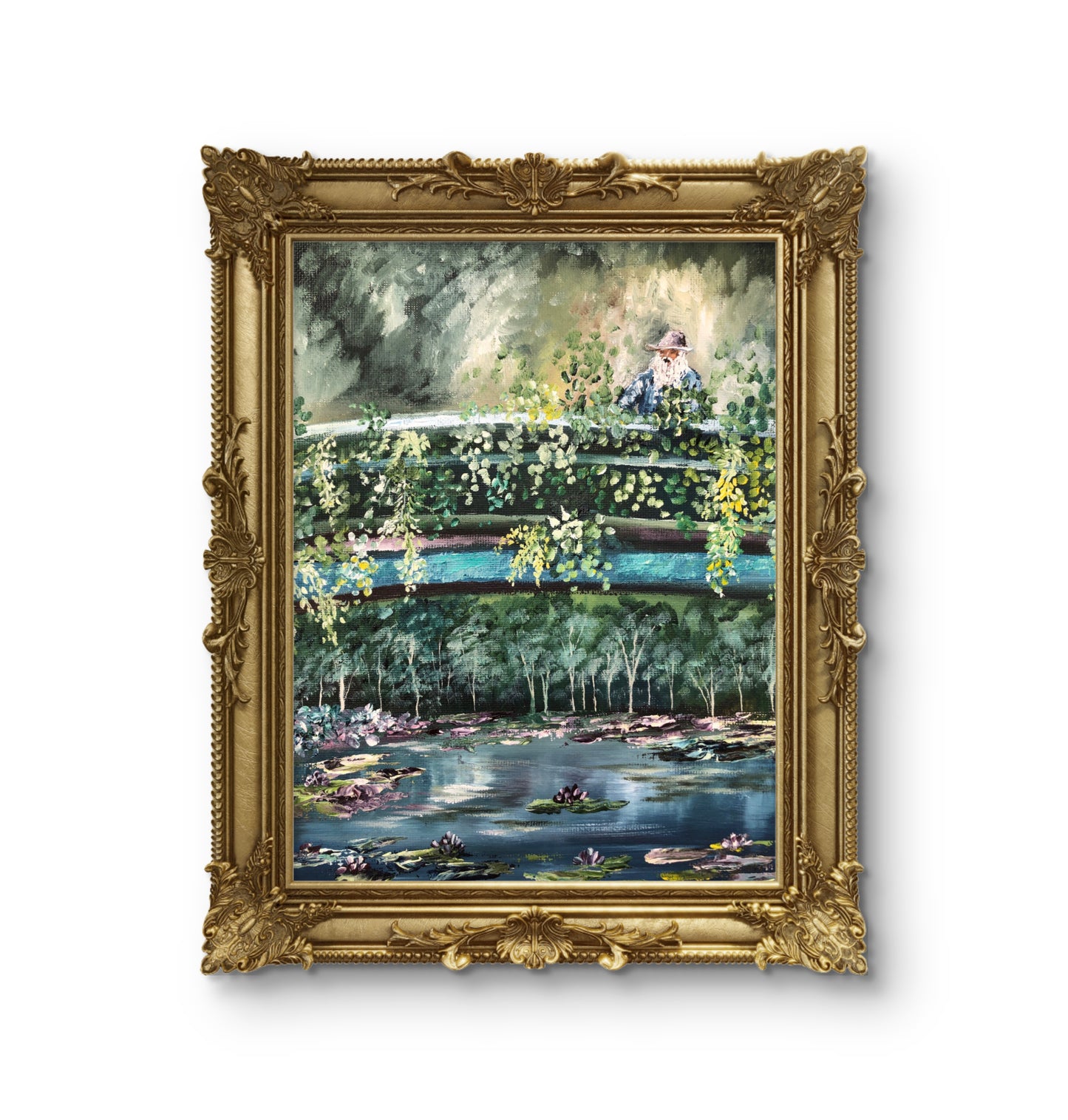 "Monet en el Estanque" | Óleo sobre lienzo