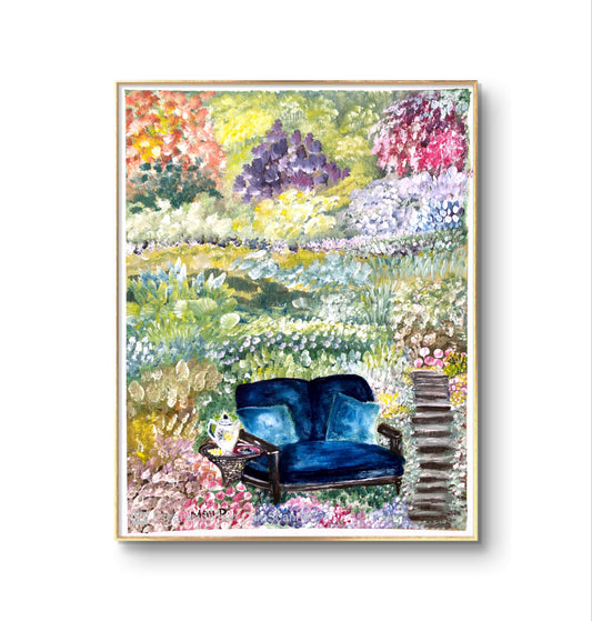 Acrylic on canvas | Tea in the Garden
