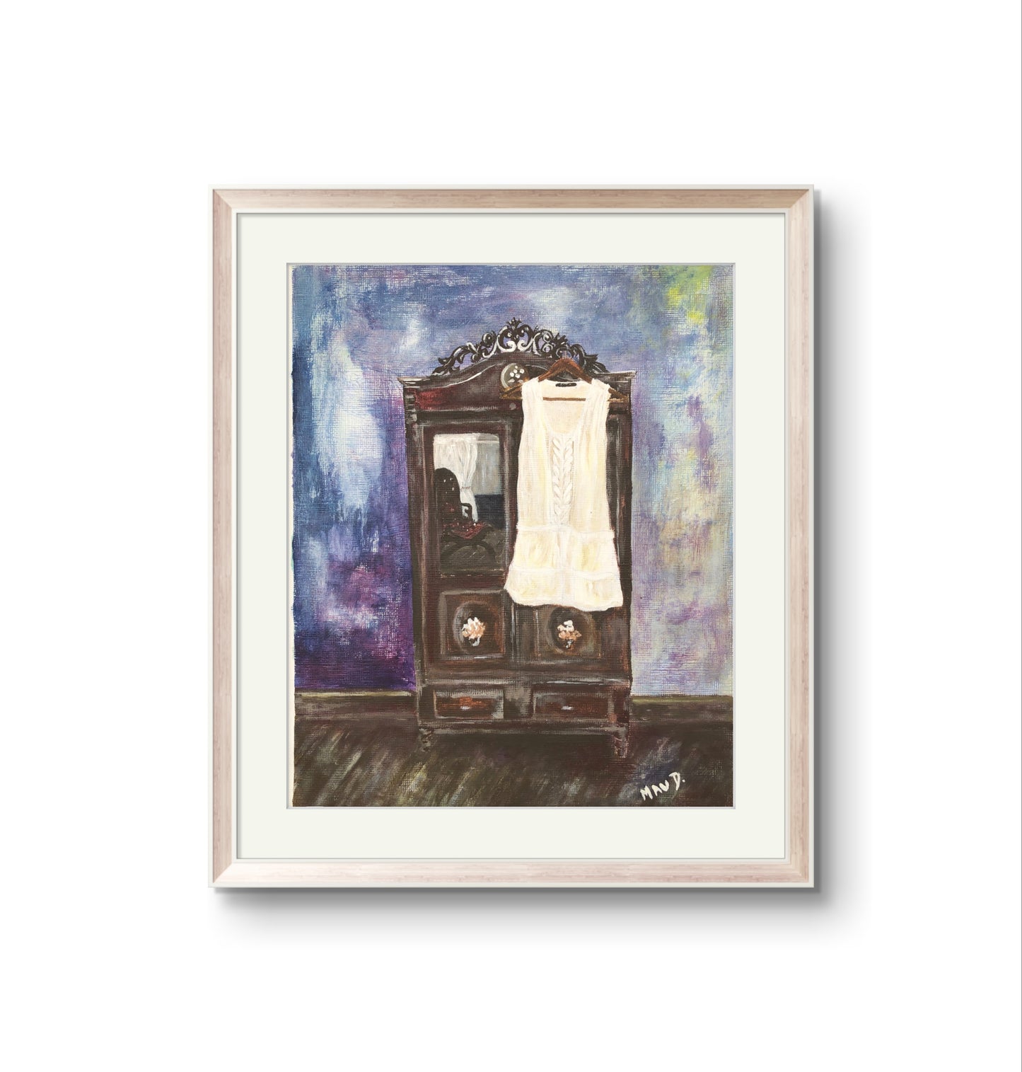 "En el Ropero" | Óleo sobre papel