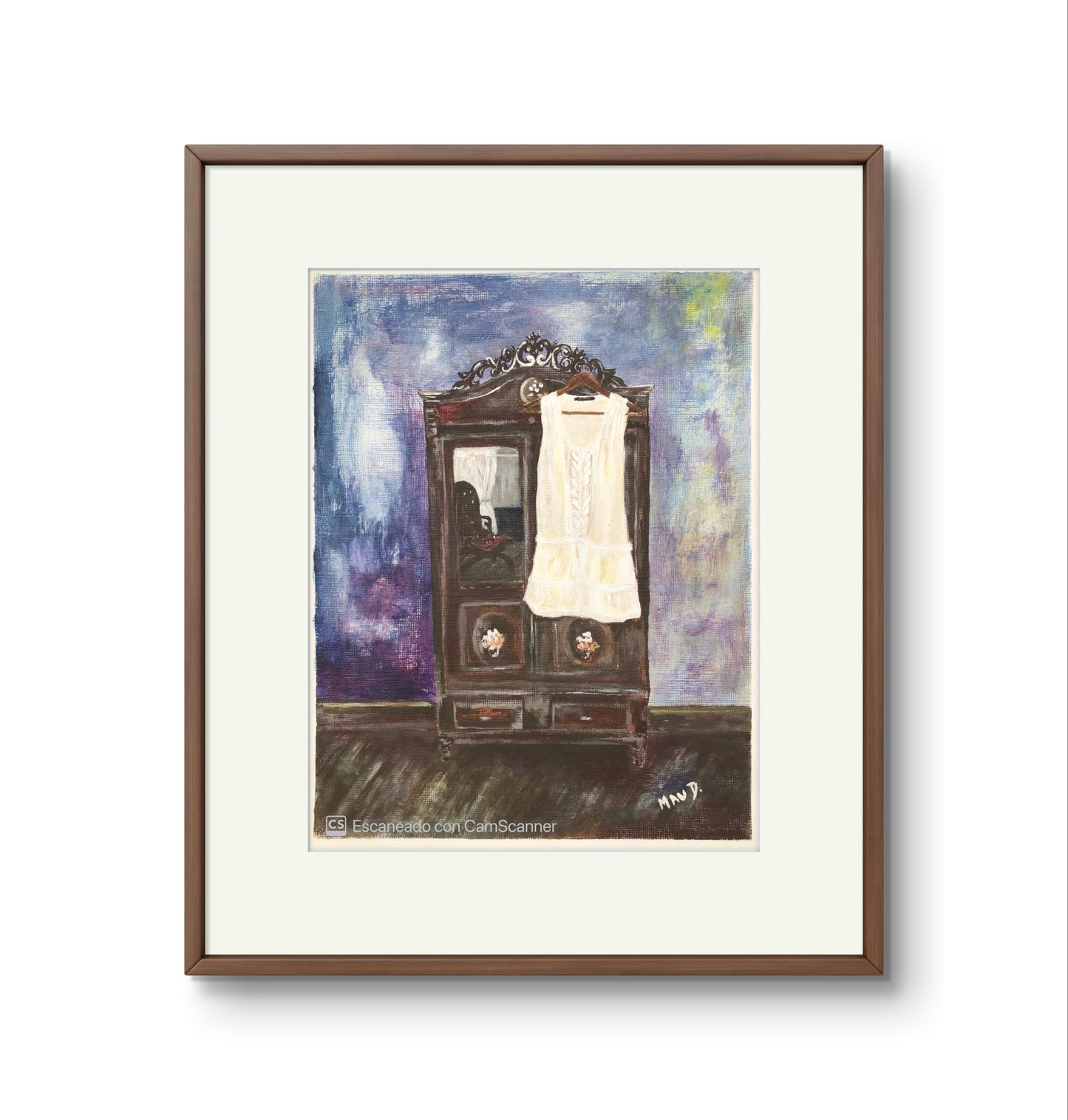 "En el Ropero" | Óleo sobre papel
